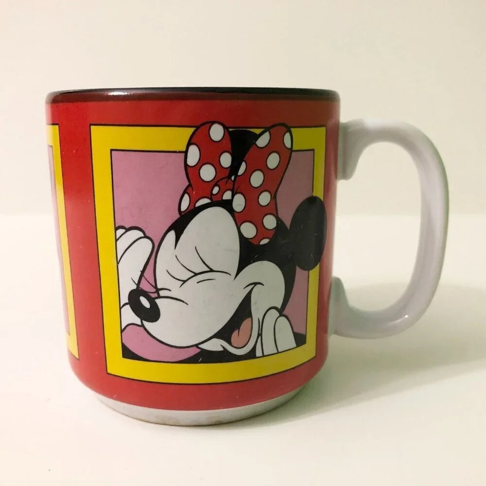 Vintage Minnie Mouse Faces Ceramic Mug Disney